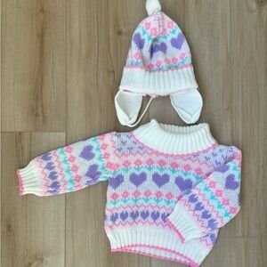 Vintage Knitted Sweater Set